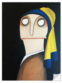 Selvklebende plakat Our Aunt Bartsch With the Pearl Earring