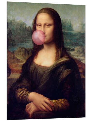 PVC-tavla Mona Lisa med tuggummi