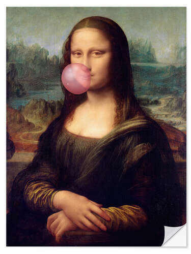 Vinilo para la pared Mona Lisa con chicle