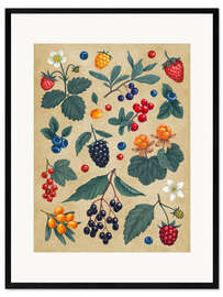 Plakat artystyczny premium w ramie Forest Berries