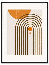 Gerahmter Kunstdruck Sonnenuntergang in den Arkaden - Olga Telnova