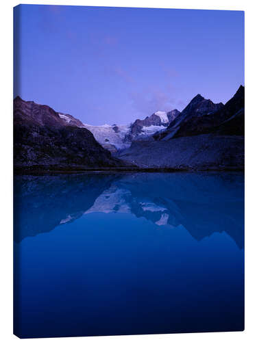 Canvas print Lac de Châteaupré mountain lake at dusk