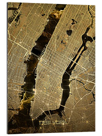 Gallery Print New York Stadtplan Gold