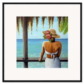 Gerahmter Kunstdruck Blick von Palapa