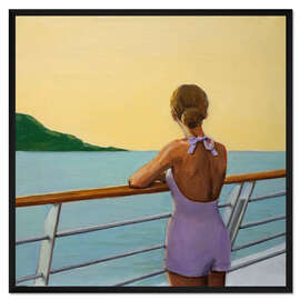 Gerahmter Kunstdruck Kreuzfahrt Sonnenuntergang