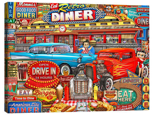 Canvas print Retro Diner Crusin