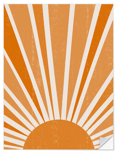 Selvklebende plakat Geometric sunrise