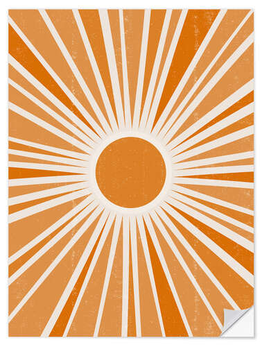 Selvklebende plakat Modern sun