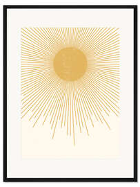 Gerahmter Kunstdruck Minimalistische Sonne