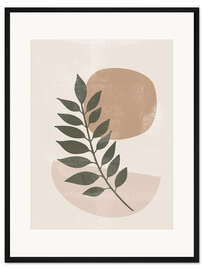 Gerahmter Kunstdruck Abstrakte Vintage-Blätter