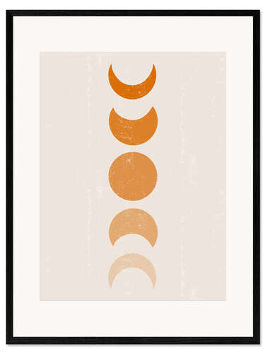 Impression artistique encadrée Phases lunaires