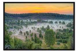 Gerahmter Kunstdruck Totengrund in der Lüneburger Heide