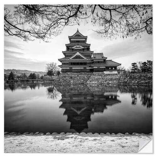 Selvklebende plakat Burg Matsumoto in Japan