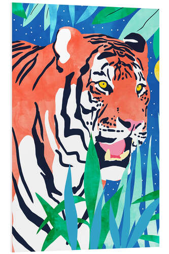 Foam board print Tiger Forest