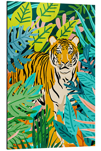 Aluminium print Endangered tiger