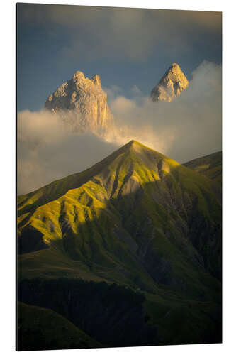 Aluminium print Aiguilles d'Arves in the French Alps