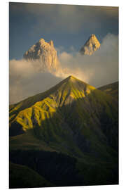 Foam board print Aiguilles d'Arves in the French Alps