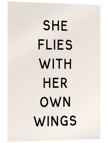 Acrylic print She flies with her own wings