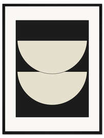 Gerahmter Kunstdruck Abstrakte Halbmonde