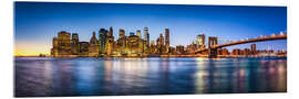 Acrylglas print Manhattan Skyline Panorama mit Brooklyn Bridge