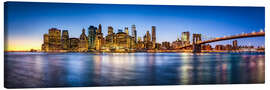 Leinwandbild Manhattan Skyline Panorama mit Brooklyn Bridge