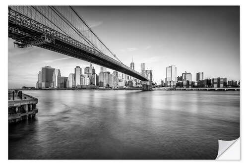 Selvklæbende plakat Brooklyn Bridge