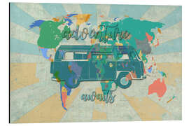 Magnettafel Weltkarte Abenteuer erwartet