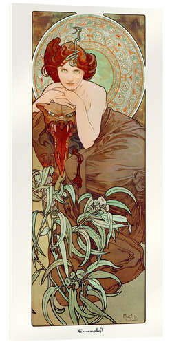 Tableau en verre acrylique Les Pierres précieuses - L'Émeraude (Emerald) I