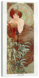 Canvas print The Precious Stones - Emerald I - Alfons Mucha