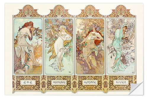 Selvklebende plakat The Four Seasons I