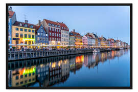Gerahmter Kunstdruck Nyhaven Kopenhagen