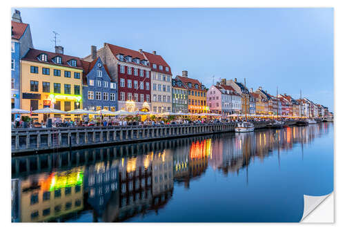 Selvklebende plakat Nyhaven Copenhagen