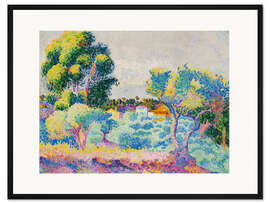 Gerahmter Kunstdruck Eukalyptus und Olivenhain