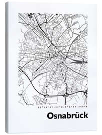 Canvas print Map of Osnabrück