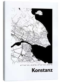 Canvas print Map of Constance