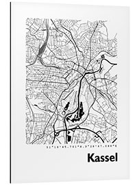 Tableau en aluminium Carte de Cassel (allemand)