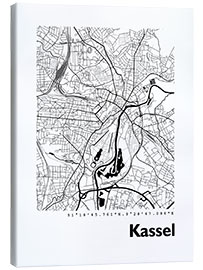 Canvas print Map of Kassel