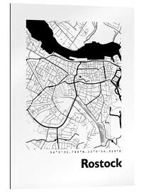 Gallery print Map of Rostock