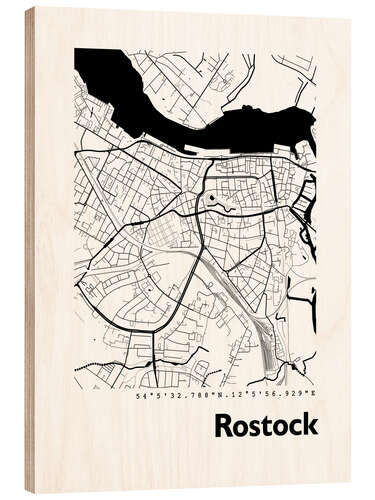 Puutaulu Map of Rostock