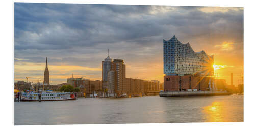 Hartschaumbild Elbphilharmonie in Hamburg Panorama