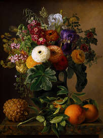 Magnettafel Stilleben mit Blumen in einer antiken Vase