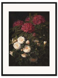 Gerahmter Kunstdruck Kamelien und Rhododendren