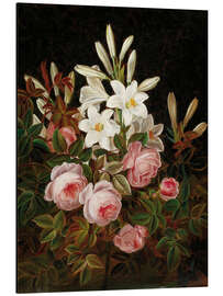 Magnettafel Rosen und Lilien