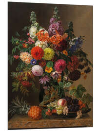 Foam board print Arrangement with flowers and fruits