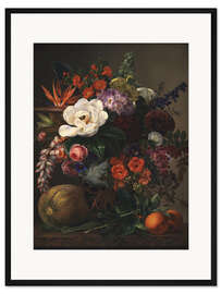 Gerahmter Kunstdruck Blumen in einer Vase