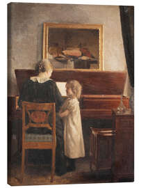 Tableau sur toile  Au piano - Peter Vilhelm Ilsted