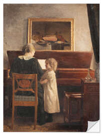 Selvklebende plakat At the piano