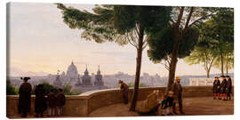 Canvas print  View from Monte Pincio hill in Rome - Peter Christian Skovgaard