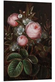 Magnettafel Bouquet aus Rosen und blühenden Apfelzweigen