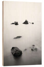 Wood print Meoto Iwa rocks on the Japanese coast